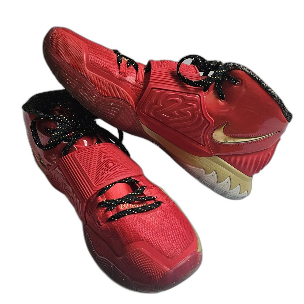 Nike Kyrie 6 University Red Gold Men’s Size 15 Basketball Shoes